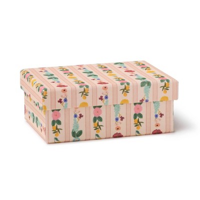 Rifle Paper Co. Floral Stripe Fabric Storage Box