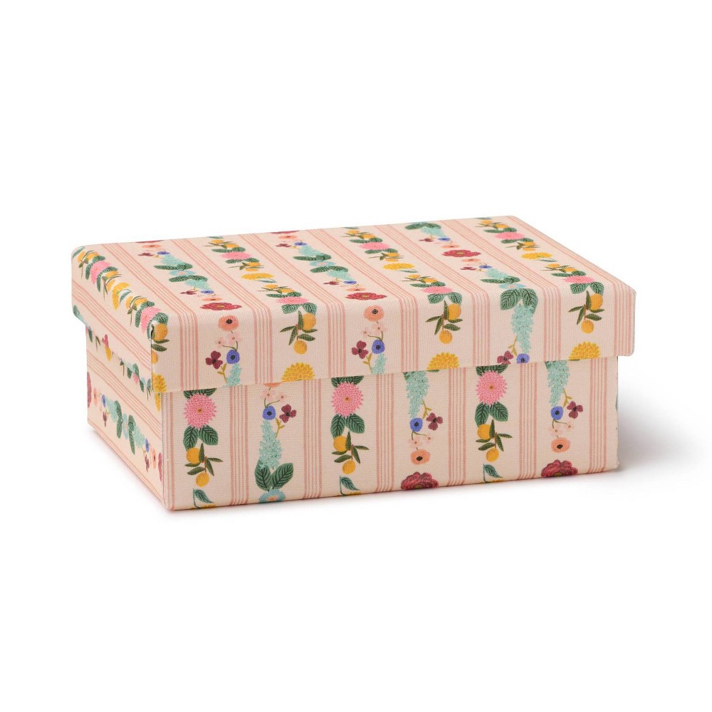 Photos - Clothes Drawer Organiser Rifle Paper Co. Floral Stripe Fabric Storage Box