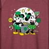 Women's - Disney - Mickey And Minnie Pot Of Gold Lightweight French Terry Wide Neck Long Sleeve Shirt - 2 of 4