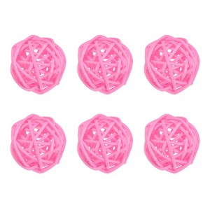 Unique Bargains Wicker Rattan Balls Decorative Orbs Vase Fillers Bowl Fillers for Christmas/DIY Crafts 30mm/1.2 Inch - 1 of 4