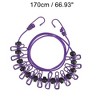 Unique Bargains with Metal Clips*12 & Windproof Beads*13 Clothesline 1 Pc - 4 of 4