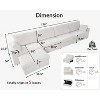 Vipbear Extra Large Sectional Sofa with Luxurious Corduroy Upholstery, Oversized Convertible Couch with Deep Seat Ottoman, Tool-Free Assembly - 3 of 4