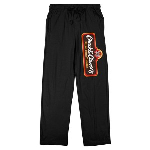 Chuck E. Cheese Logo Men's Black Sleep Pants - 1 of 3