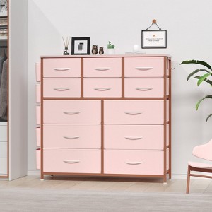 12 Drawer Dresser for Bedroom, Fabric Dressers & Chests of Drawers with Side Pockets - 1 of 4