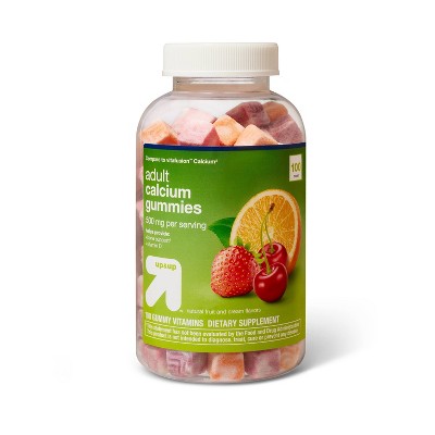 Calcium Gummies - Orange, Strawberry &#38; Cherry - 100ct - up &#38; up&#8482;