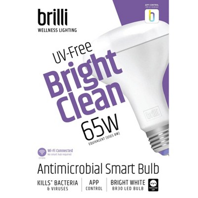 Brilli Wellness BR30 65W E26 Lighting Bright Clean Antimicrobial Smart LED Light Bulb_4