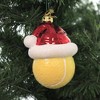 Noble Gems 3.5 Inch Santa Hat Sport Ball Noble Gem Hand Crafted Christmas Tree Ornaments - 2 of 3