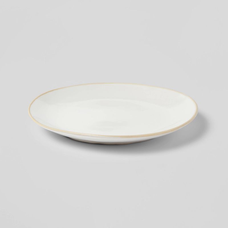 8&#34; Stoneware Wetherfield Salad Plate White - Threshold&#8482;, 4 of 5