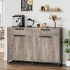 Kitchen Buffet Cabinet 55 Inch Large Modern Sideboard with 2 Drawers and 4 Doors, Coffee Bar Buffet Table for Kitchen and Dining Room - 2 of 4