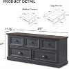 SinCiDo Farmhouse Dresser with 5 Drawer, 45" Wide Horizontal Dresser  Chests for Bedroom, Wood Rustic Dresser for Closets - 4 of 4