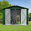 6x8ft Metal Garden Sheds, Outdoor Storage Shed with Lockable Doors - The Pop Home - 2 of 4