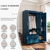 APRILSOUL Shaker Style Classic Three-Door Wardrobe, Wood Bedroom Armoire with Hanging Rod and Shelves - 4 of 4