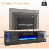 70" LED Lights Entertainment Center with Flip Doors & Corner Glass Decor - 2 of 4