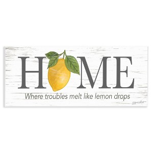 Stupell Industries Where Troubles Melt Lemon Drops Sign Wall Plaque Art - 1 of 4