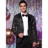 Lars Amadeus Men's Sequin Peak Laple Sparkly Party Show Glitter Sports Coat - 3 of 4