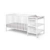 Belatt 3-in-1 Convertible Crib and Changing Table Combo, Solid Wood, White - 3 of 4
