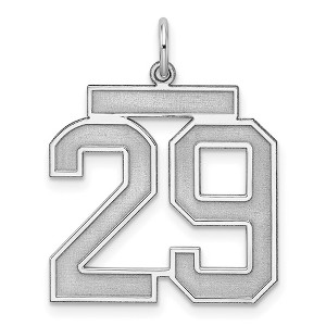 Black Bow Jewelry Sterling Silver, Jersey Collection, Large Number 29 Pendant - 1 of 4