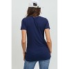 Hello Miz Women's Casual T-Shirt Short Sleeve Round Neck Maternity Top - 3 of 4