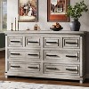 Acekool Farmhouse 8 Drawer Dresser, Rustic Wood Chest, Large Organizer for Bedroom, Closet, Living Room, Hallway - 2 of 4