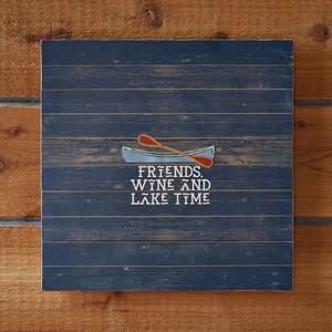 tagltd Friends Wine Time Wall Art 24 x 24 x 0.25 Inches. - 1 of 2