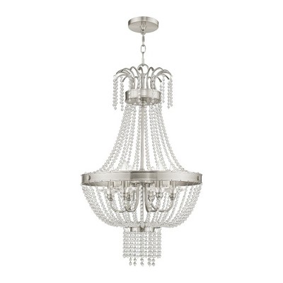 Livex Lighting Valentina 6 - Light Chandelier in  Brushed Nickel