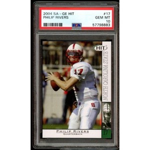 Philip Rivers Rookie Card 2004 SAGE HIT #17 PSA 10 - 1 of 2