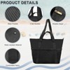 FATMOON Beach Tote Bag Waterproof Sandproof Mesh Swiming Pool Bag with Zipper for Summer Vacation - 2 of 4