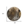 Brown And Copper Abstract Washable Indoor Outdoor Area Rug - 3 of 4