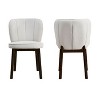 CAVINAS Counter Height Chairs with Ash Wood Legs and Cushioned Seat, Ergonomic Backrest, Upholstered Kitchen Chairs - 2 of 4