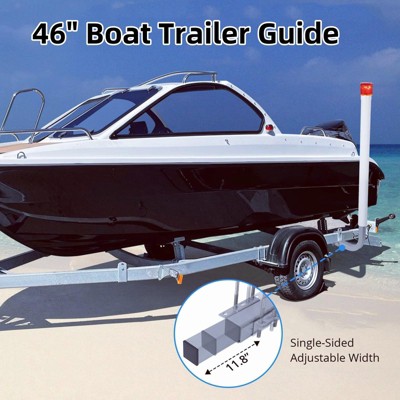 2PCS Boat Trailer Guide, 40"-60" Adjustable Design Trailer Guide Poles, Rustproof Galvanized Steel Trailer Guide, Trailer Guides with PVC Pipes