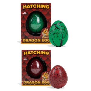 Class Collections Surprise Growing Dragon Hatch Egg Kids Novelty Toy - Pack of 2, Red and Green - 1 of 4