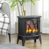NicBex Freestanding Electric Fireplace 18 Inch Heater Stove Fireplace with 3D Realistic Flame and Overheating Protection - 2 of 4