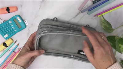 ZIPIT Half & Half Pencil Case, Mint