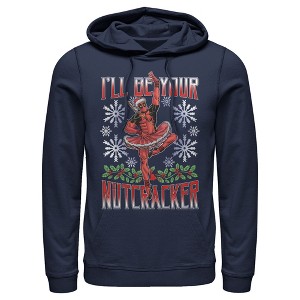 Men's Marvel Christmas Deadpool Nutcracker Pull Over Hoodie - 1 of 3