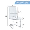 NicBex PU Leather Dining Chairs Set of 8,Upholstered Armless Kitchen Chair with High Back and Arched Metal Legs for Dining Room,Kitchen - 3 of 4
