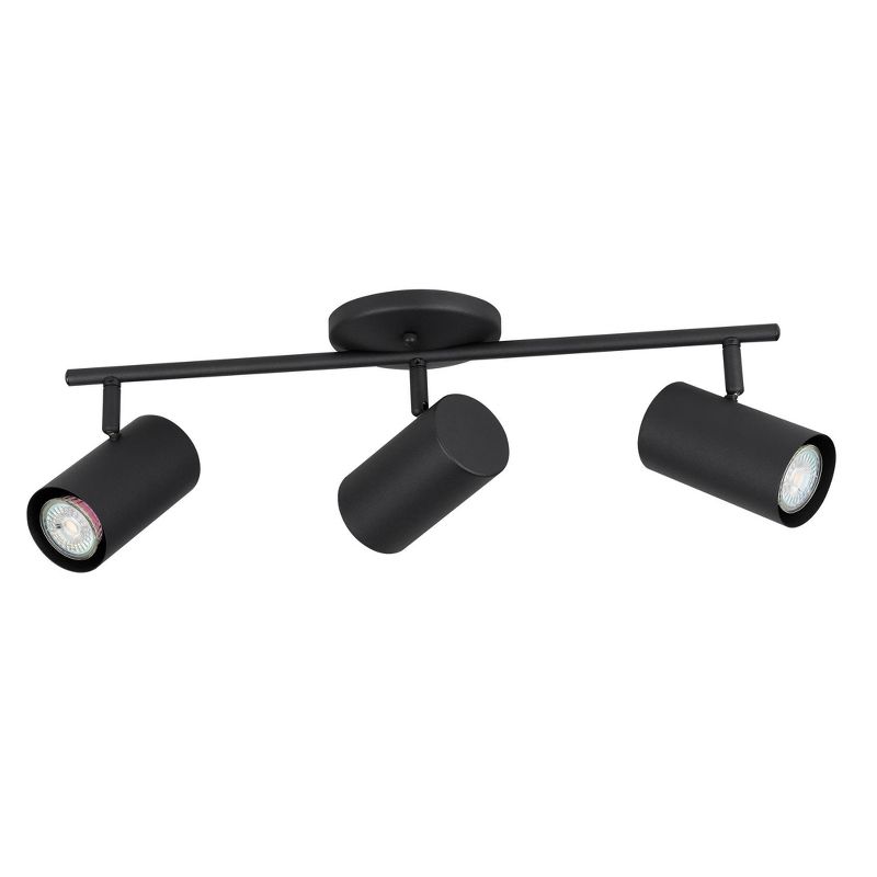Calloway 3-Light Fixed Track Light Structured Black Finish Structured Black Shade - EGLO, 1 of 5