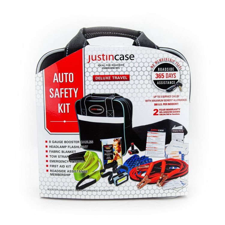 Deluxe Safety Kit Black - Justin Case: Auto Emergency Preparedness with Jumper Cables & Camping Essentials, 1 of 3