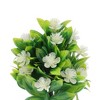 Unique Bargains Artificial Plants 17-Bud Square Pot Plum Blossom Arrangement Plastic 2.95"x2.95"x8.27" 1 Pcs - 4 of 4