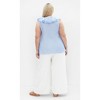 Women's Plus Size Athena Top - sky blue | CITY CHIC - 4 of 4