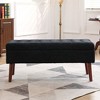 CAVINAS Upholstered Storage Ottoman Bench, Tufted Entryway Bench with Safety Hinge, Ottoman with Storage for Bedroom, End of Bed Bench Foot - 2 of 4