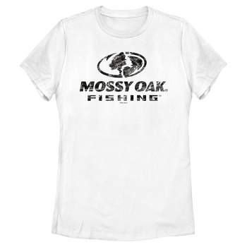 Boy's Mossy Oak Blue Water Fishing Logo T-shirt - White - Medium : Target