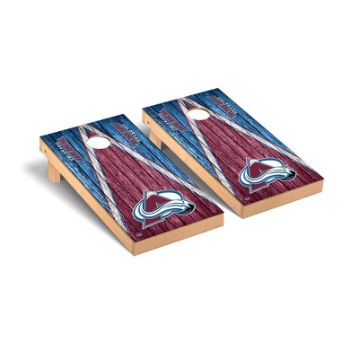 NHL Colorado Avalanche Premium Cornhole Board Weathered Triangle Version