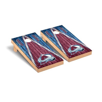 NHL Colorado Avalanche Premium Cornhole Board Weathered Triangle Version