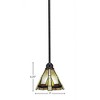 Toltec Lighting Blacksmith 1 - Light Pendant in  Painted Wood/Dark Granite with 7" Zion Art Glass Shade - 2 of 2