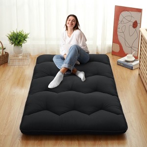 Japanese Futon Mattress - Foldable, Japanese Style Floor Mattress, Roll Up, Tatami Mat, Camping Mattress Pad - 1 of 4