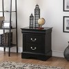 GlasFlength Nightstands Modern Nightstand Bedroom Nightstand Elegant Bedside Table with 2 Drawers for Living Room, Black, 22.5"*16.5"*24.5" - 2 of 4