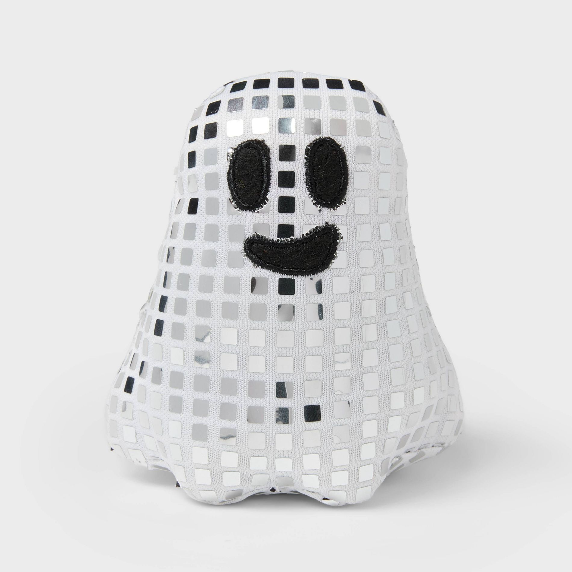 Halloween Disco Ghost Plush Decor Silver/Black - Spritz™