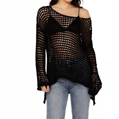 Women's Style And America Crochet Sweater - POL