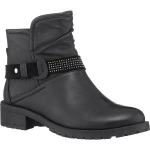 GC Shoes Moto Embellished Strap Ankle Boots - 1 of 4
