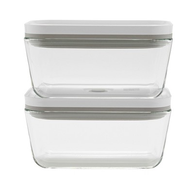 Clear Medium Glass Vacuum Sealer Food Storage Container Set